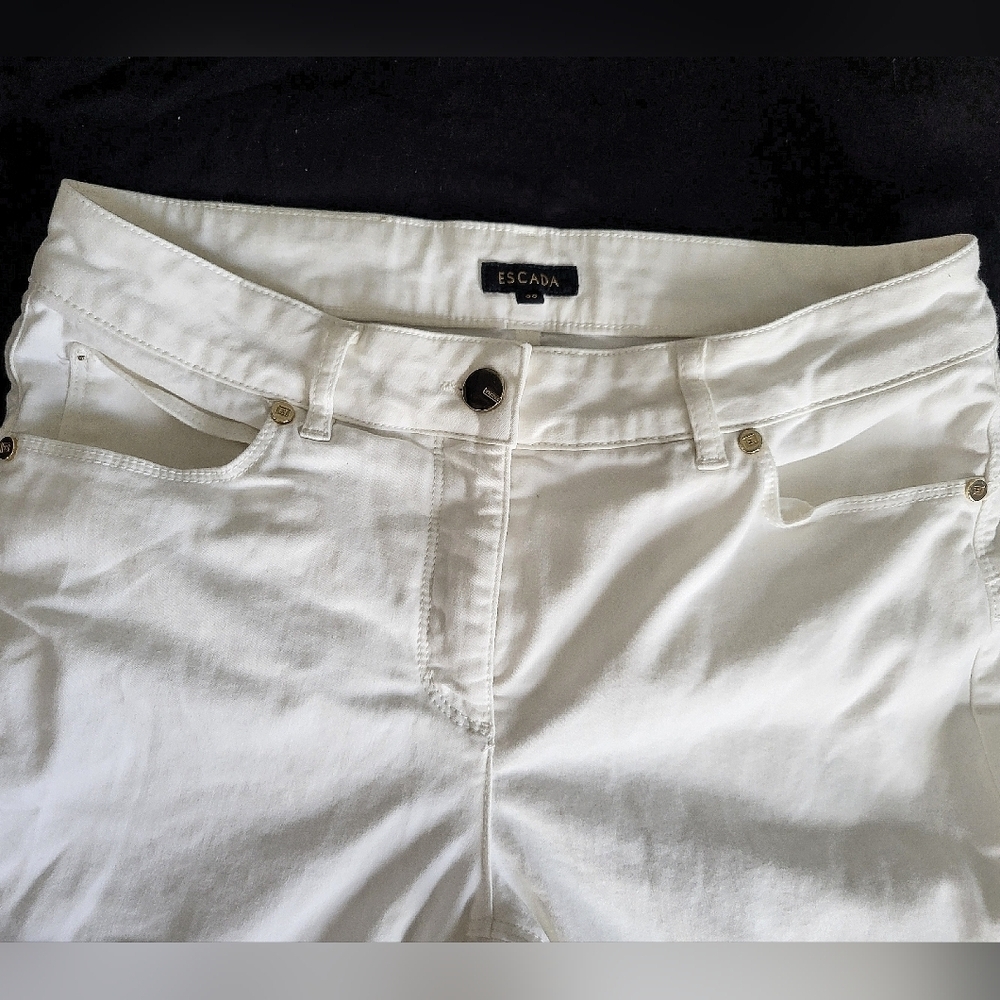 Escada - Women's White Jeans - Size 38/US28 - Picture 4 of 8